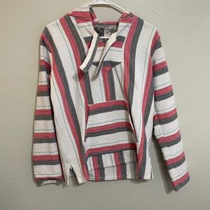 Pink grey teal hippy jacket very thick